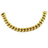 14 Karat Yellow Gold Square Textured Cuban Link Bracelet