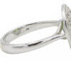 14 Karat White Gold Round Peridot Ring