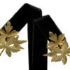 18 Karat Yellow Gold Maple 3 Leaf Earrings