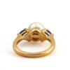 14 Karat Yellow Gold Pearl and Tanzanite Ring