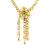 18 Karat Yellow Gold Fancy Link Turquoise Necklace