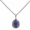 4.33 Carat Blue Tanzanite and Diamond Necklace