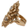 Vintage 14 Karat Yellow Gold & Diamond Floral Ring