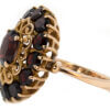 Garnet Cluster Ring in 18 Karat Yellow Gold